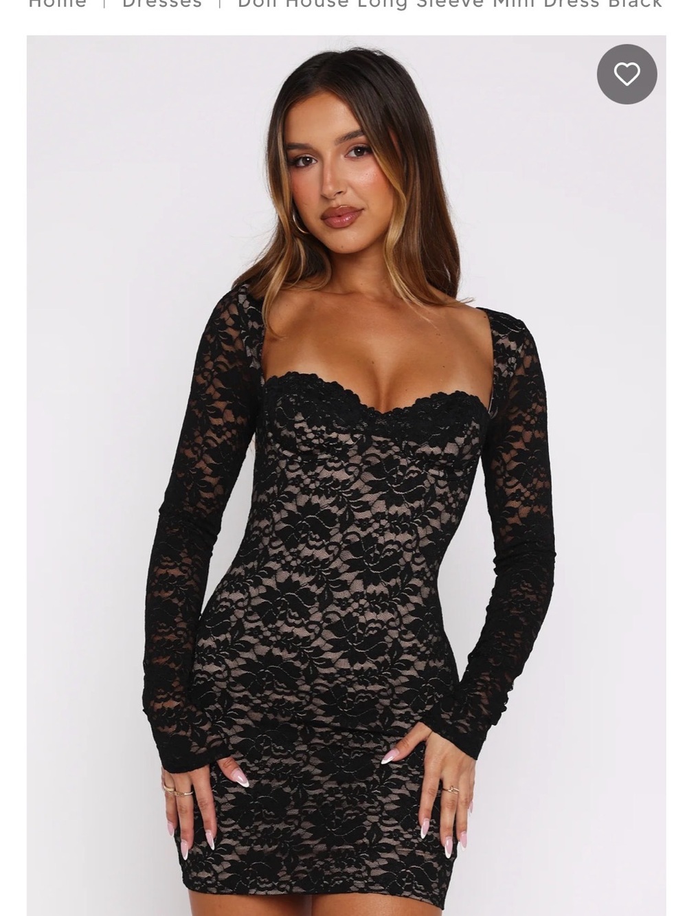 Sexy White Fox Dresses | Doll House Long Sleeve Mini Dress Black